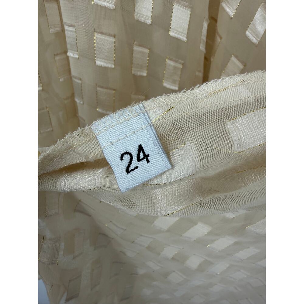 Patra Womens Dress Cardigan Set Size 24 Cream Gold Mother of Bride Modest Church - Picture 11 of 16